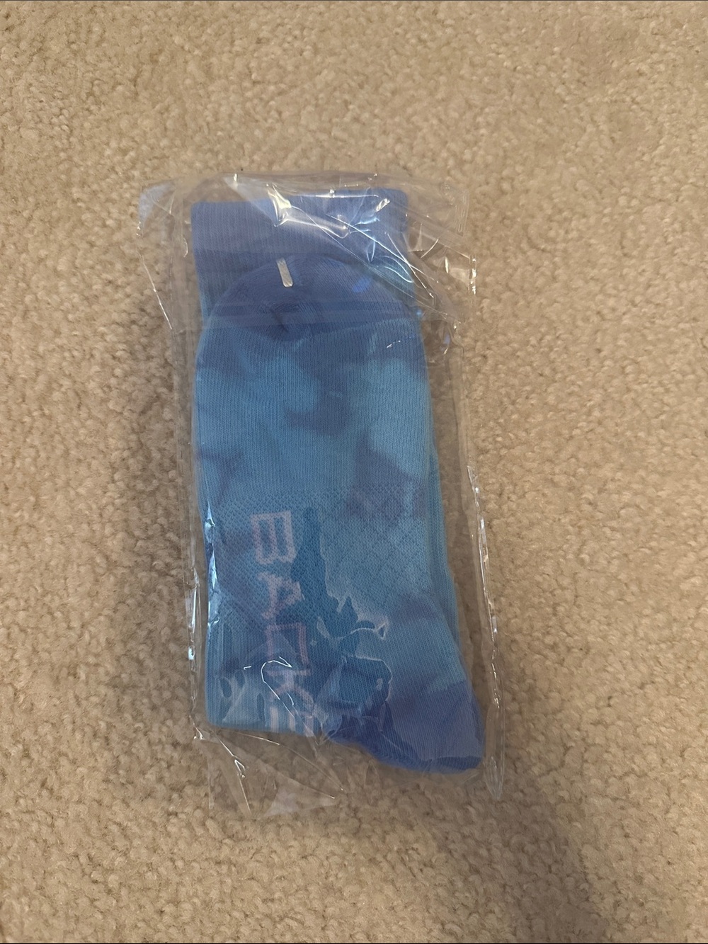 Backstreet Boys New Summer 2026 Blue Tie-Dye Logo Crew Socks